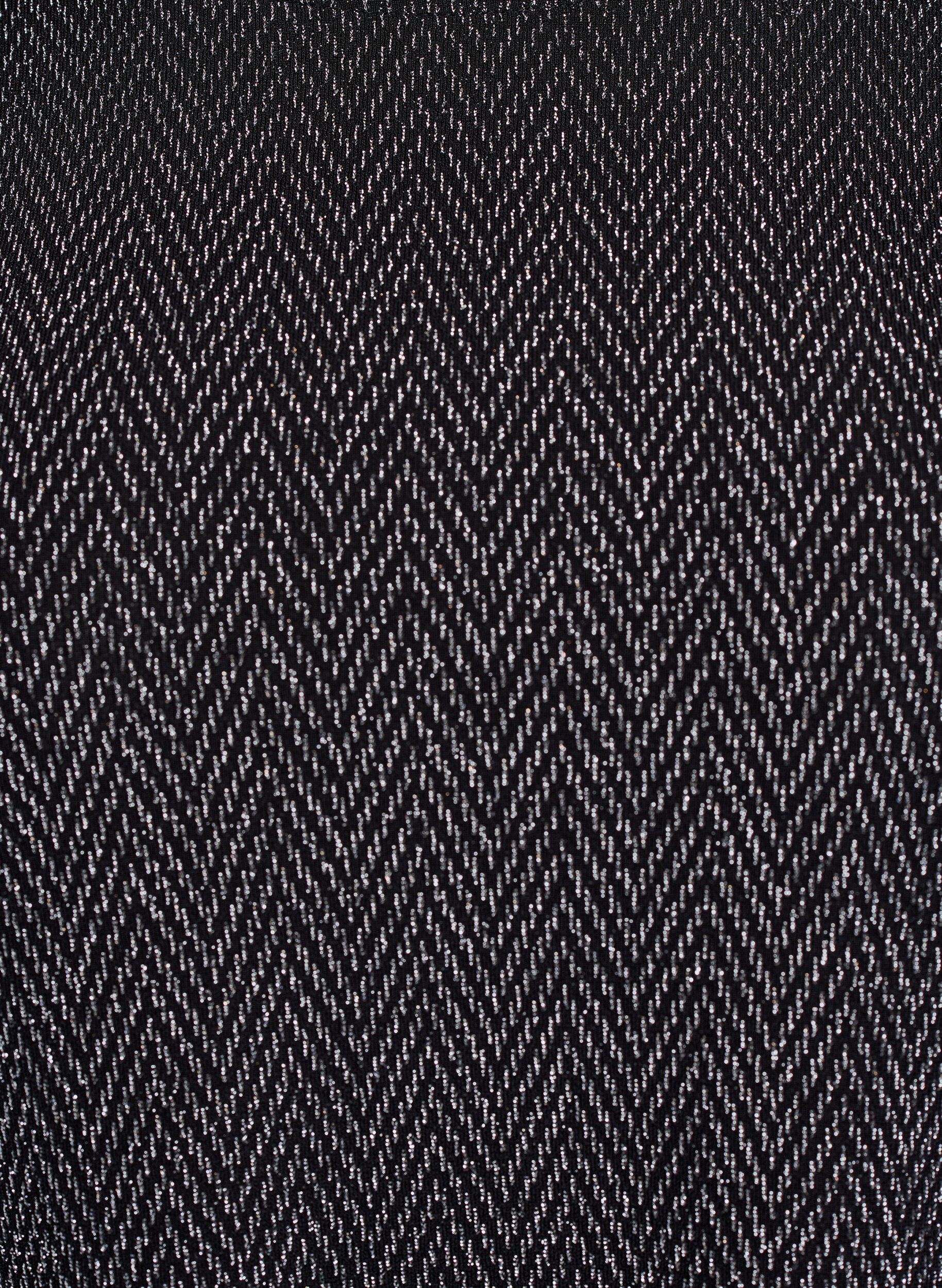 Zizzi Kurzes Kleid mit Glitzermuster, Schwarz, Packshot image number 2