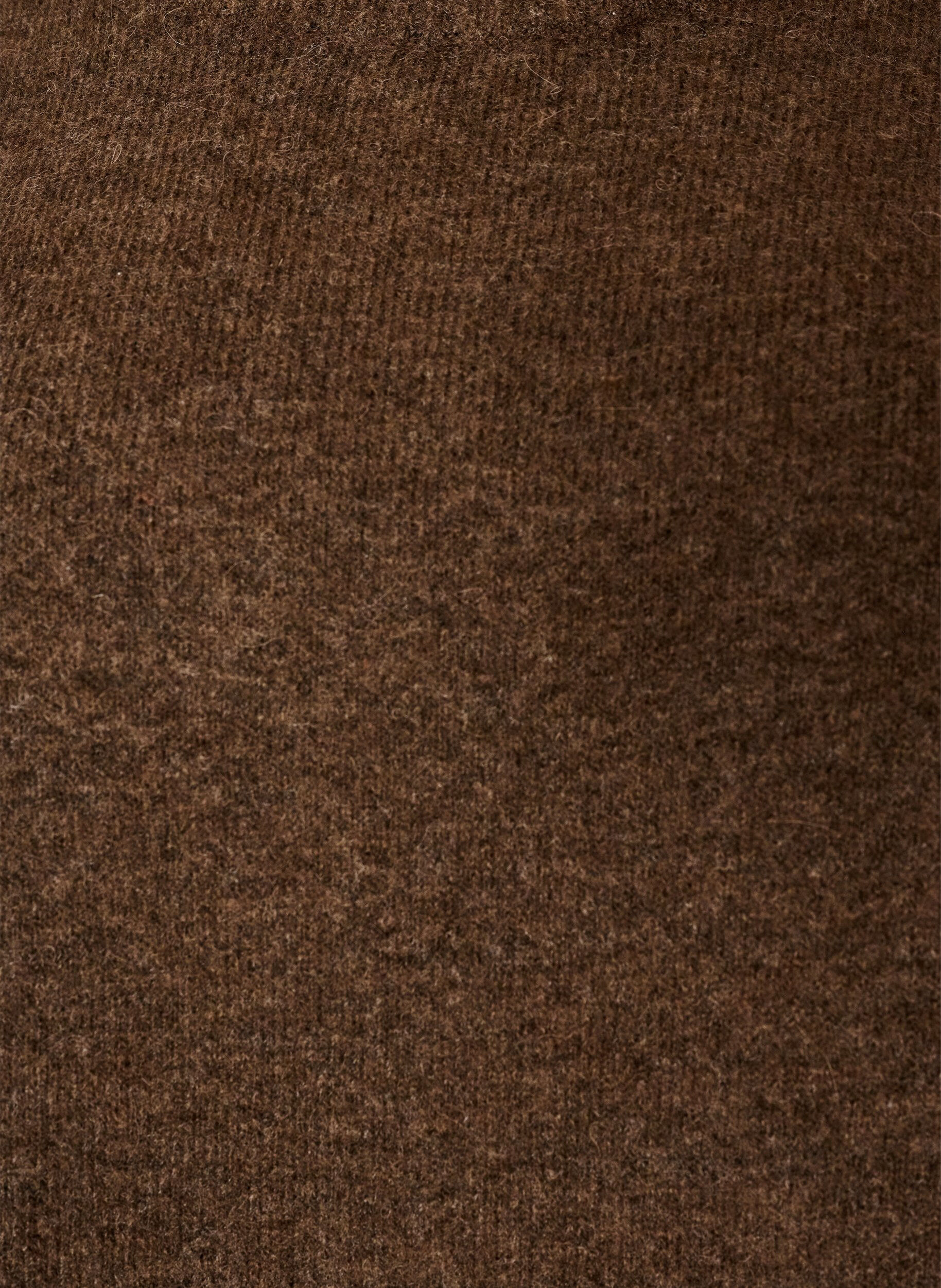 ZizziBlouse ample tricot&eacute;e en alpaga et laine, Marron, Packshot image number 2