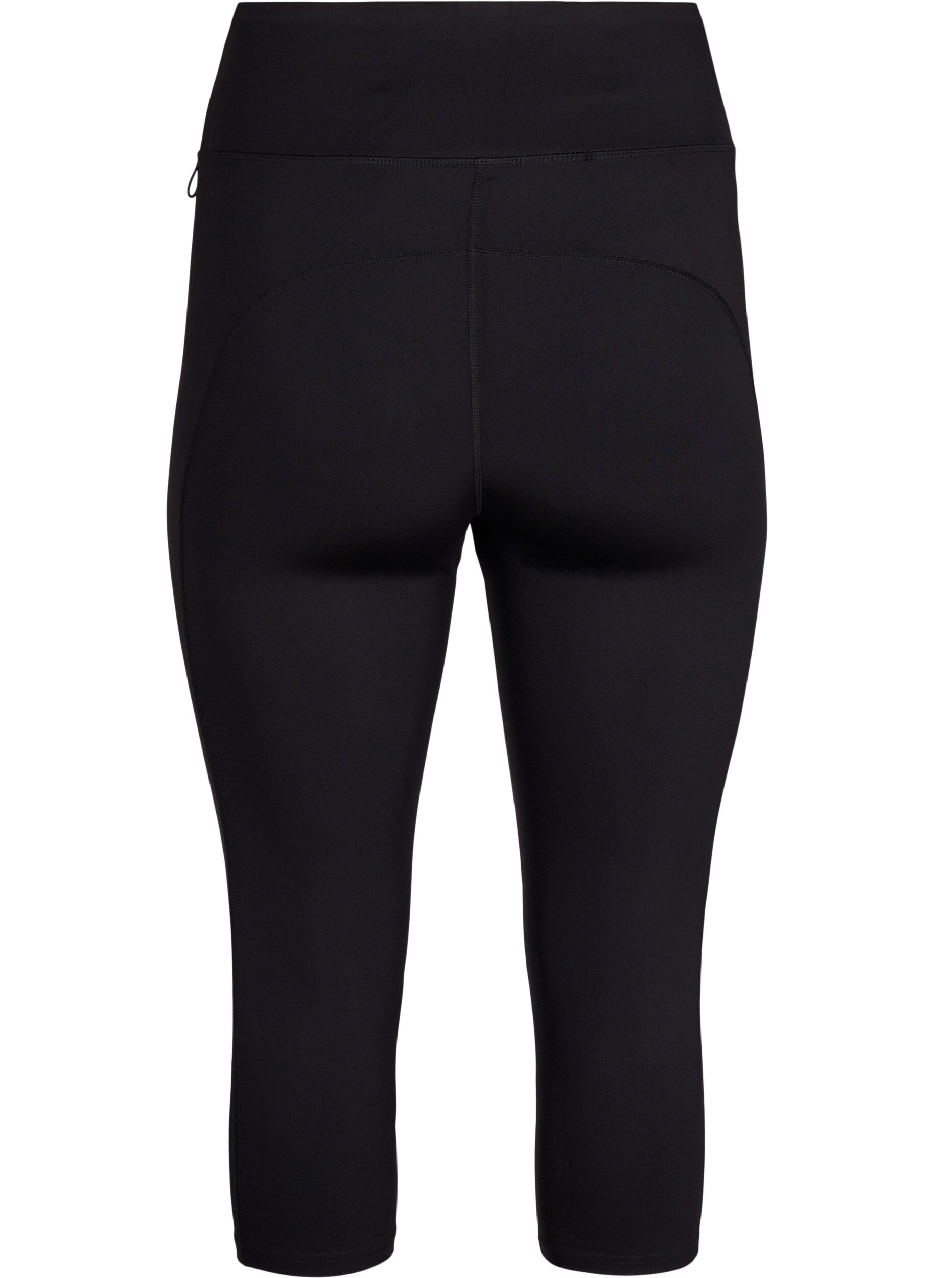 Zizzi 3/4-Trainingsleggings mit Taschen, Black, Packshot image number 1