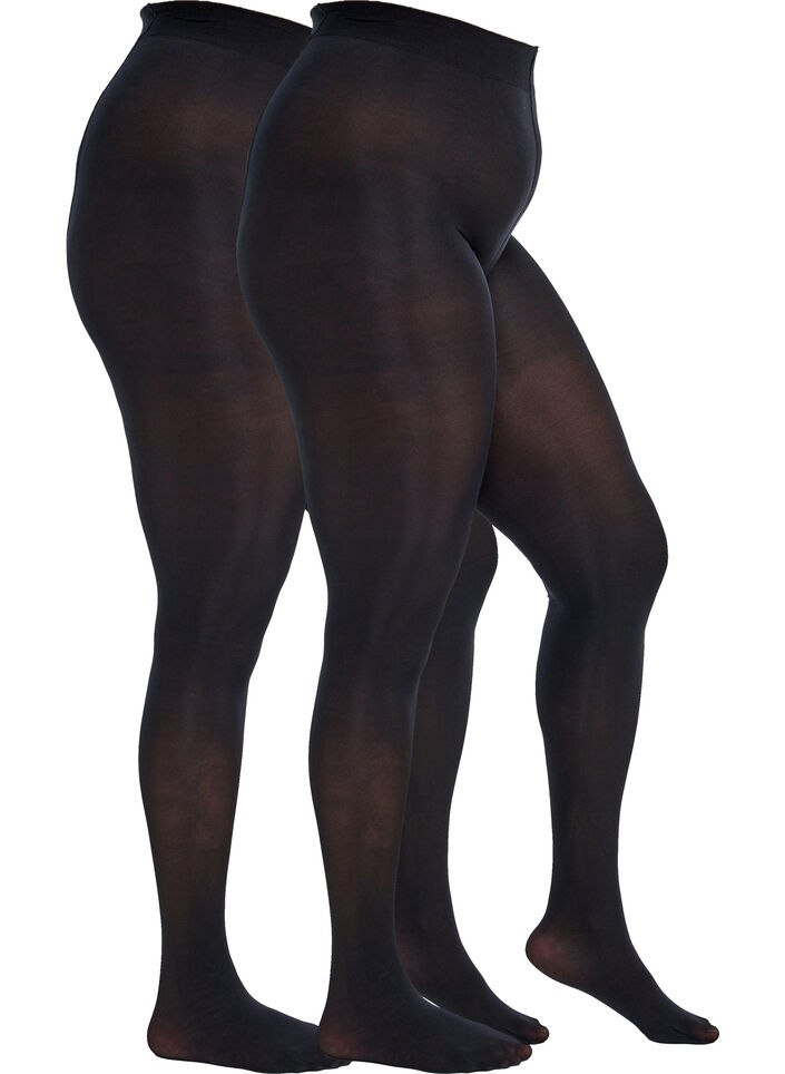 2er-Pack Strumphosen aus 60 DEN, Schwarz, Packshot image number 0