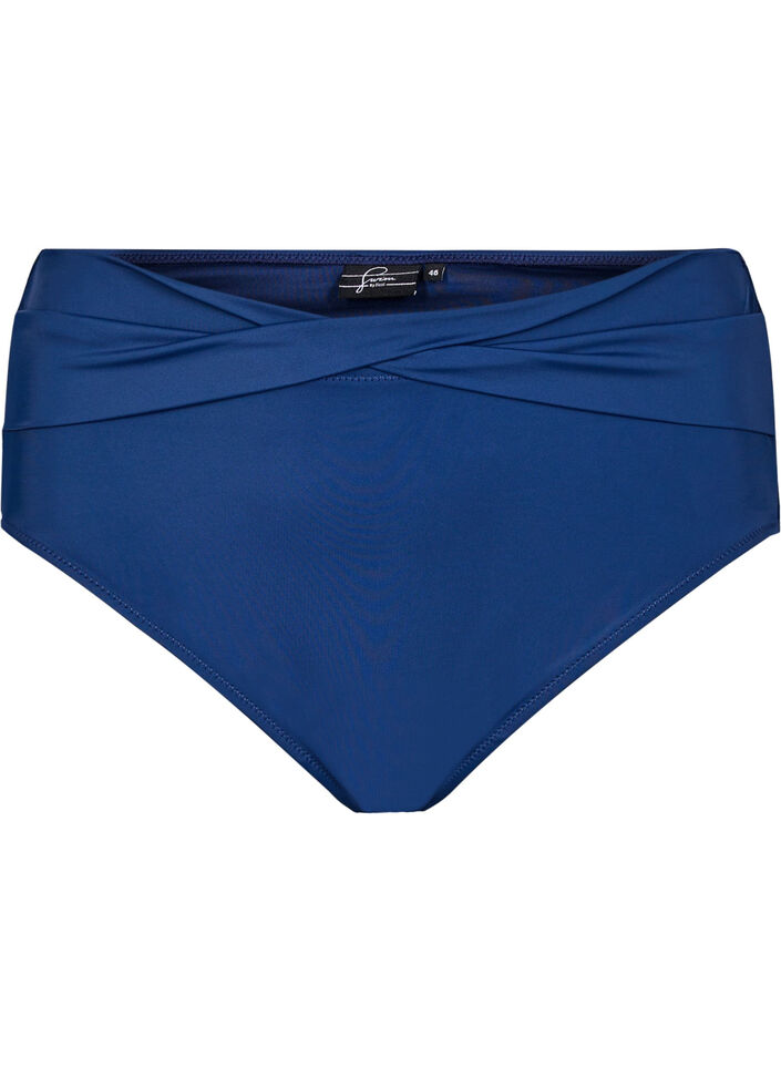 Culotte de bikini avec d&eacute;tail crois&eacute;, Bleu, Packshot image number 0