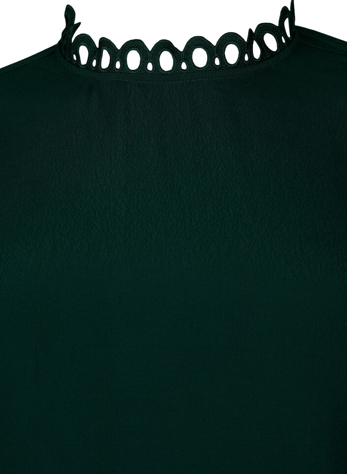 Chemisier en viscose avec manches en crochet, Scarab, Packshot image number 2