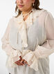 Blouse en viscose avec volants et manches longues, Vanille, Model image number 3