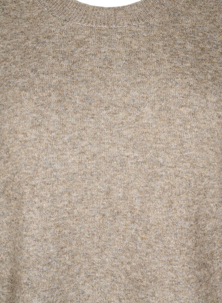 Robe en tricot avec des fentes, Walnut Mel., Packshot image number 2