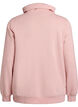 Sweatshirt avec col montant et poches, Rose poudr&eacute;e, Packshot image number 1