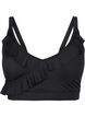 Haut de bikini avec volants et coussinets amovibles, Noir, Packshot image number 0