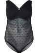 Bodystocking mit gepunktetem Netz und abnehmbaren Pads, Black, Packshot image number 0