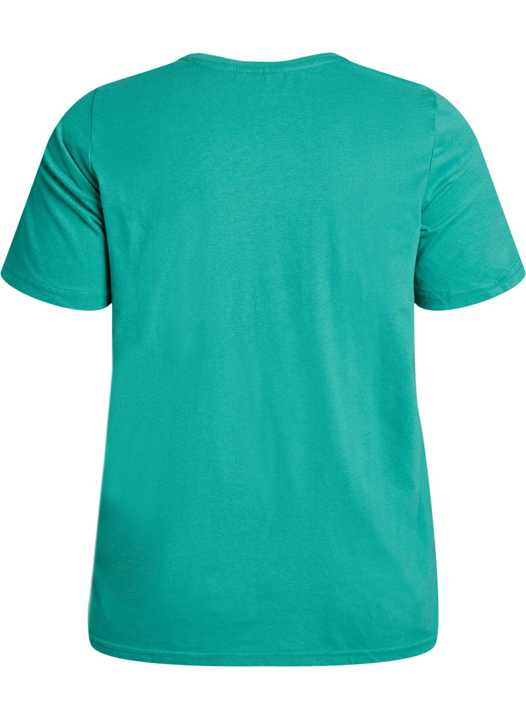 Zizzi FLASH - T-shirt avec motif, Vert, Packshot image number 1