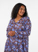 Robe midi &agrave; imprim&eacute; floral avec ourlet &agrave; volants, Marron, Model image number 2