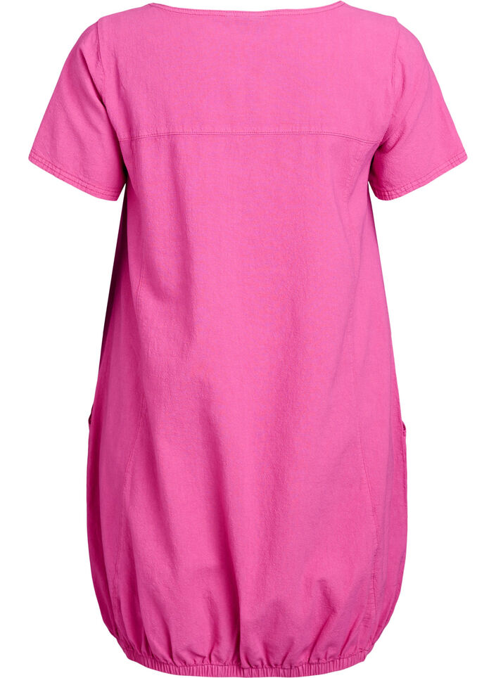 Robe en coton &agrave; manches courtes, Rose, Packshot image number 1