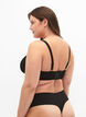 Soutien-gorge intégral avec texte imprimé, Black, Model image number 1