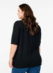 Bluse aus Strick mit kurzen &Auml;rmeln, Schwarz, Model image number 2