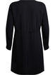 Knielanges Kleid mit Bindegürtel, Schwarz, Packshot image number 1