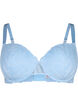 Soutien-gorge en dentelle moulé avec armatures, Bleu Clair, Packshot image number 0