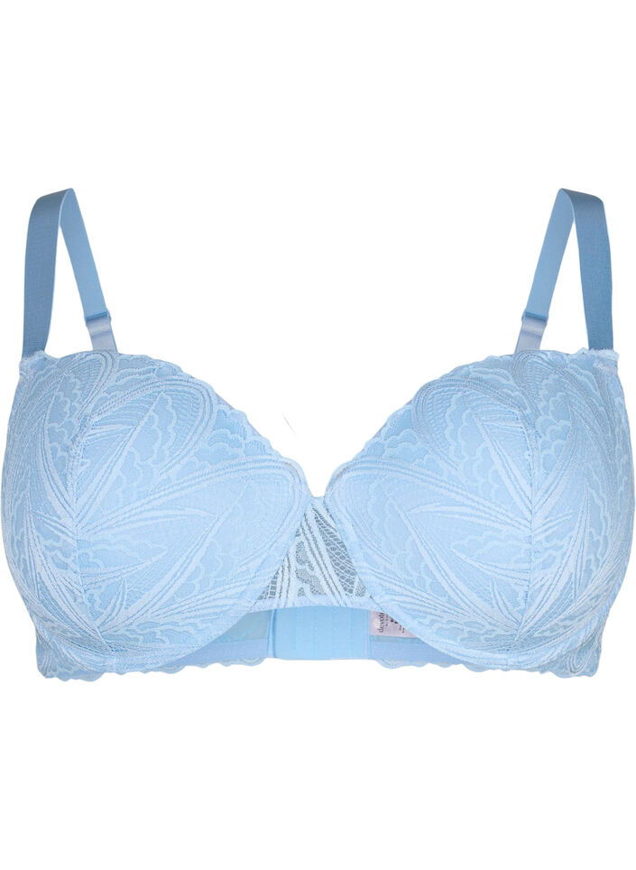 Soutien-gorge en dentelle moulé avec armatures, Bleu Clair, Packshot image number 0