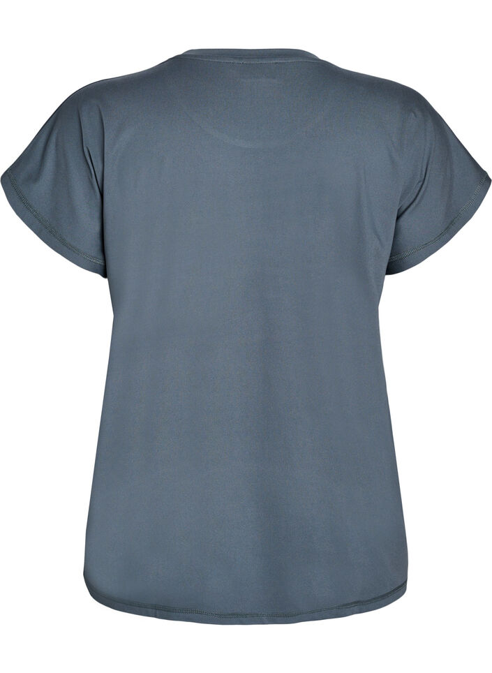 T-shirt de sport couleur unie, Vert foncé, Packshot image number 1