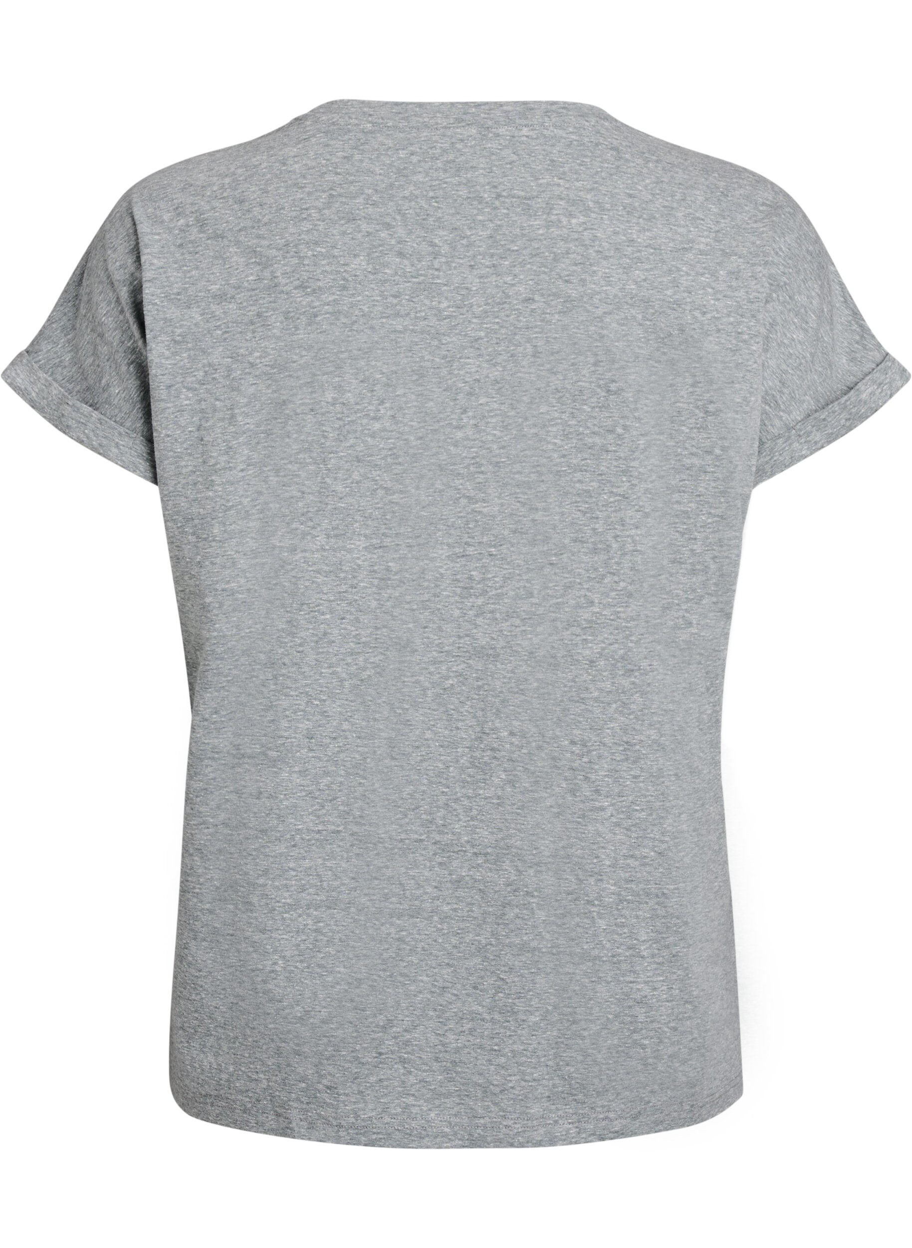 Zizzi T-shirt m&eacute;lang&eacute; avec manches courtes, Vert fonc&eacute;, Packshot image number 1