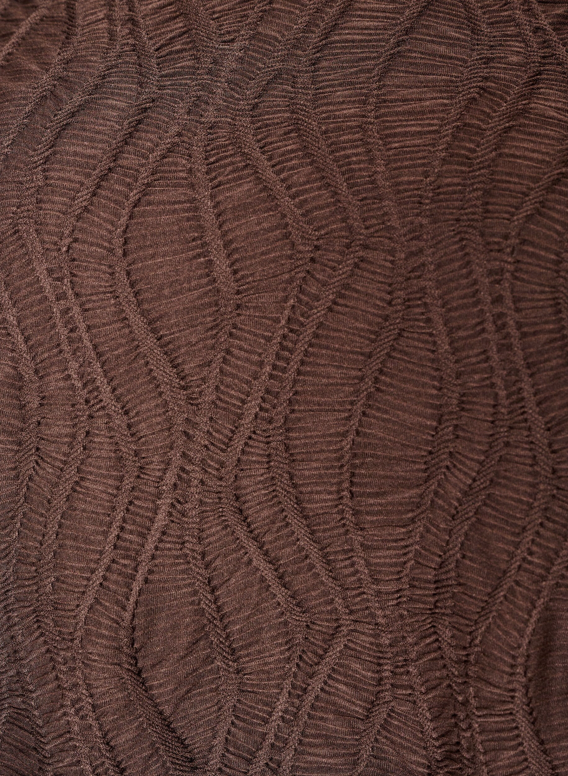 ZizziChemisier avec texture et manches 3/4, Marron, Packshot image number 2