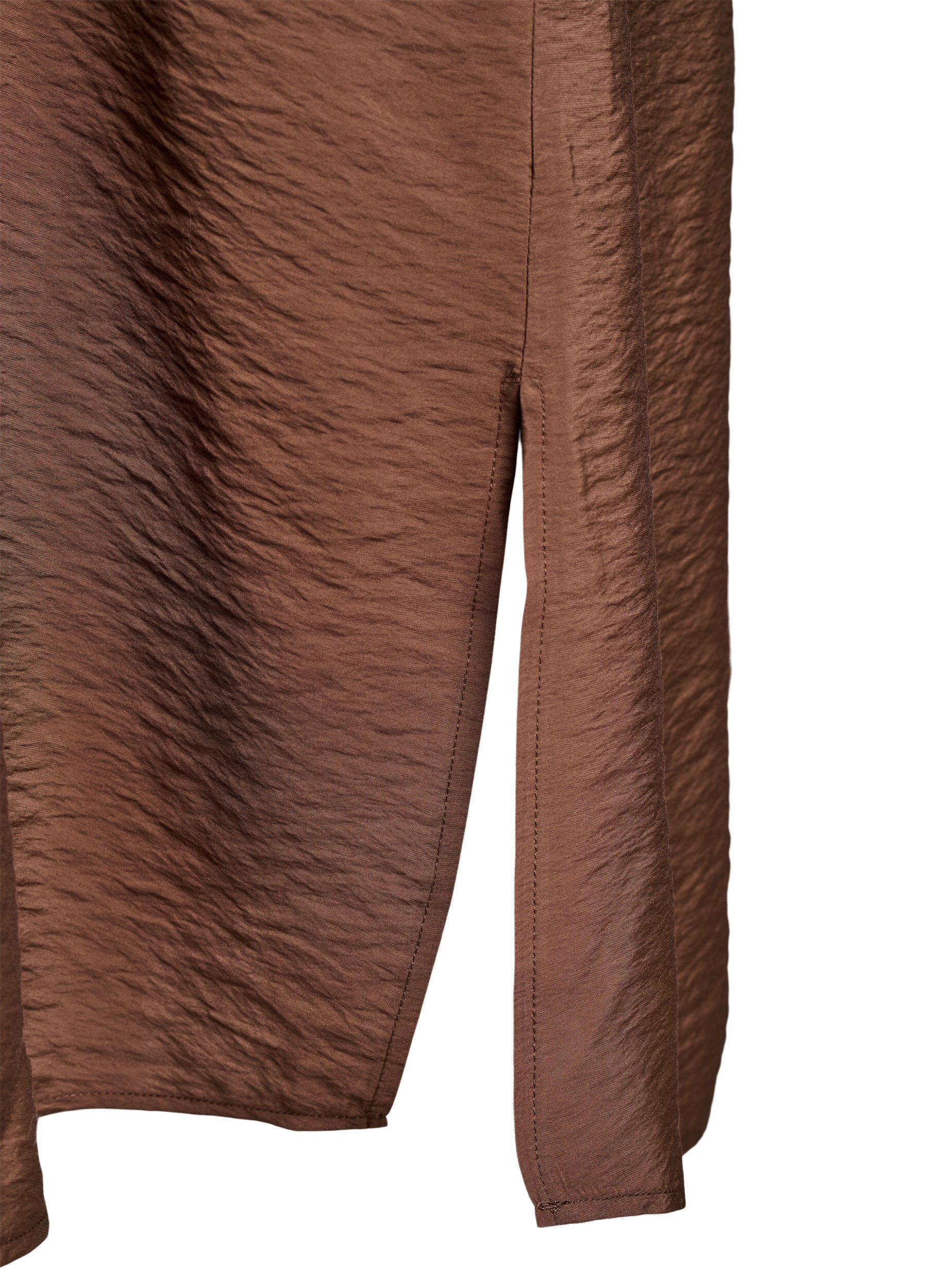 ZizziKleid aus Viskose mit V-Ausschnitt, Braun, Packshot image number 3