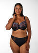 Vorgeformter BH mit Blumenstickerei, Schwarz, Model image number 1