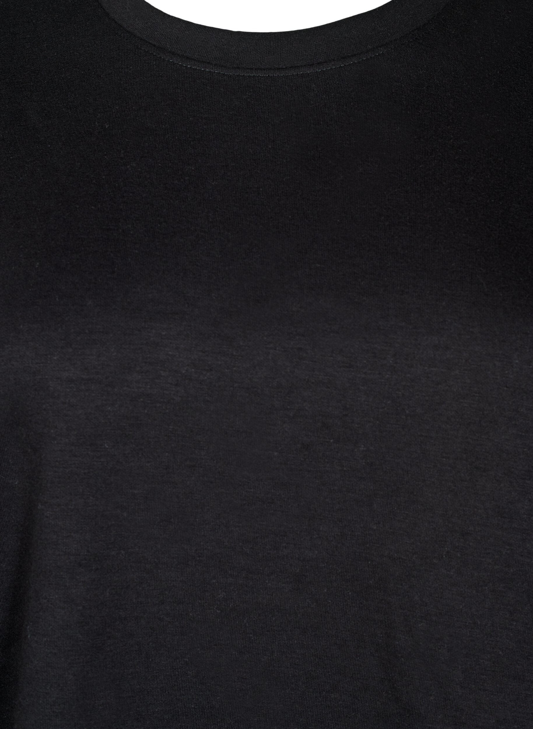 ZizziSweatshirt mit Rundhalsausschnitt, Schwarz, Packshot image number 2