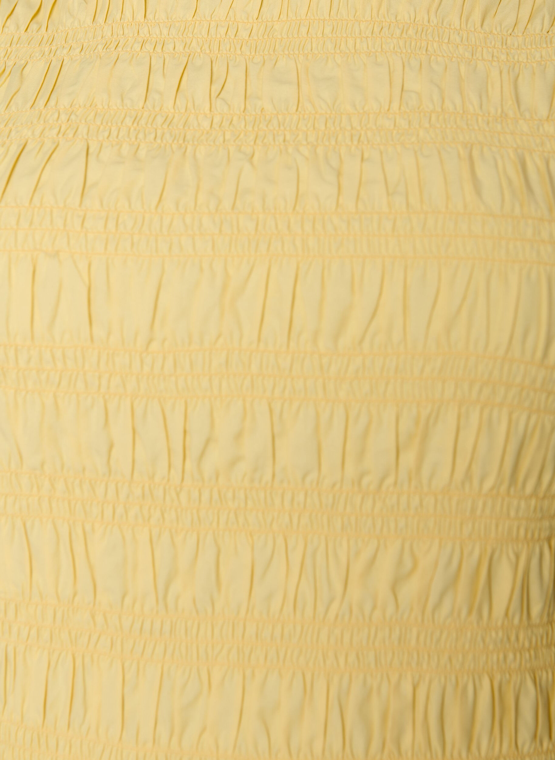 ZizziSmockbluse mit R&uuml;schensaum und U-Boot-Ausschnitt, Gelb, Packshot image number 2
