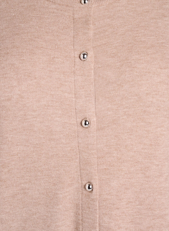 Cardigan &agrave; boutons ronds, Beige, Packshot image number 2