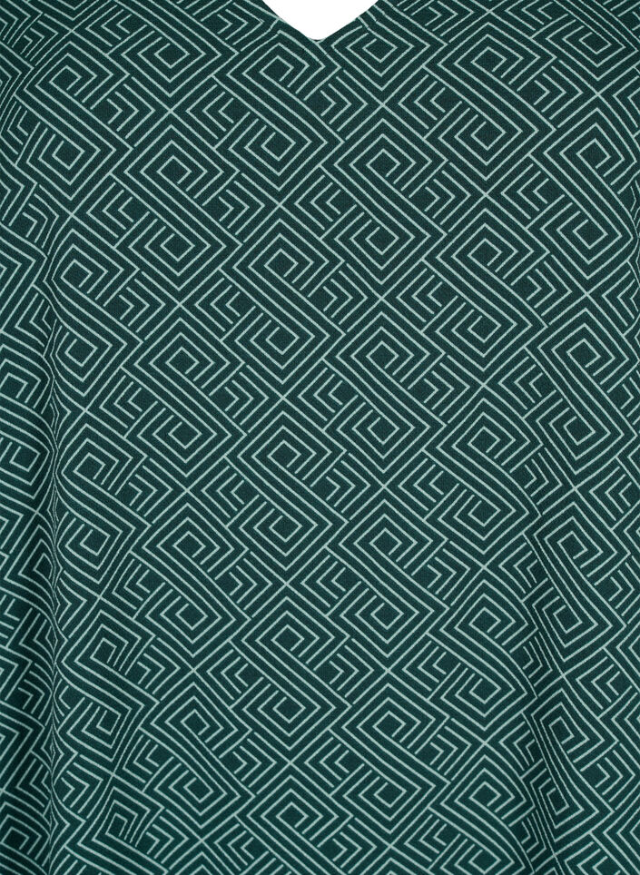 Kleid mit V-Ausschnitt und Aufdruck, Scarab Graphic AOP, Packshot image number 2