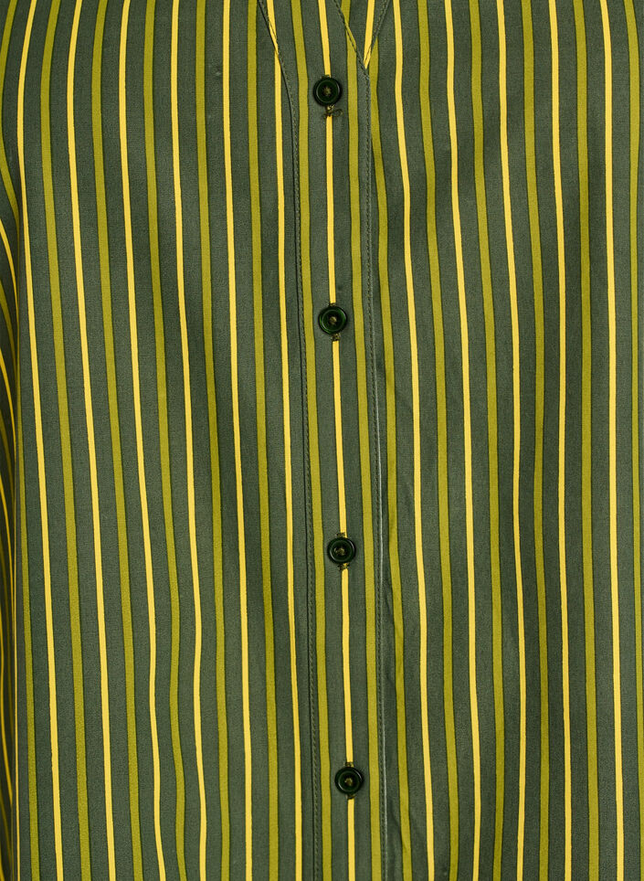 Chemise ample &agrave; rayures avec manches 3/4, Vert, Packshot image number 2
