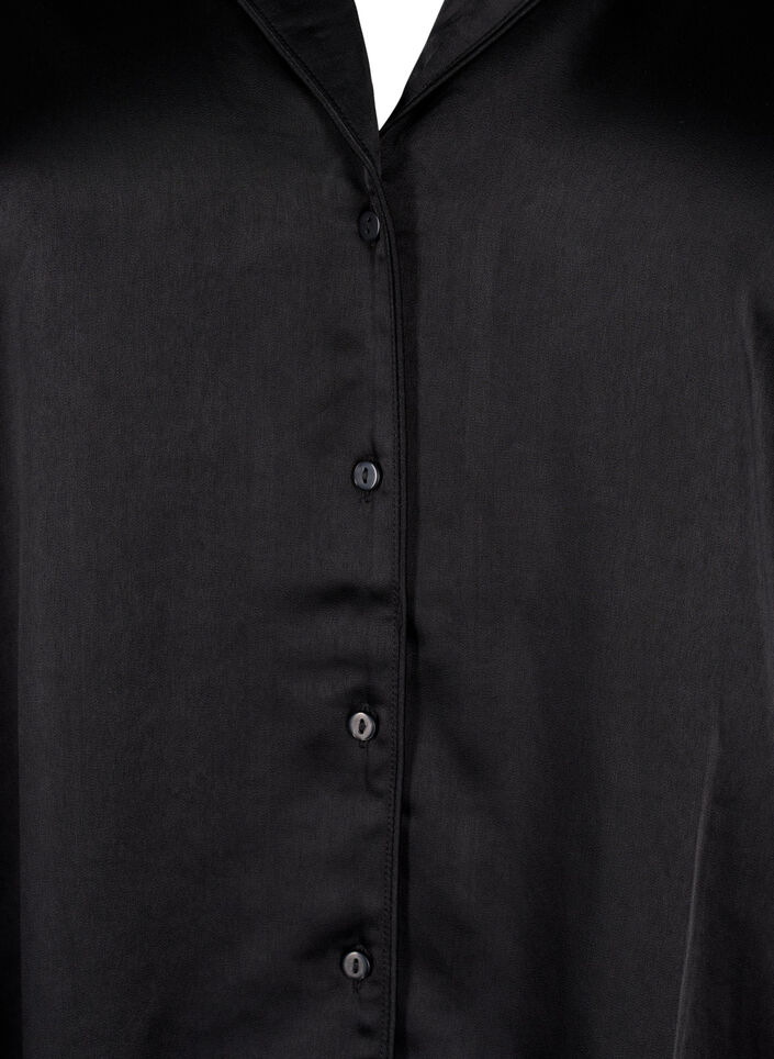 Chemise de nuit en satin, Black, Packshot image number 2