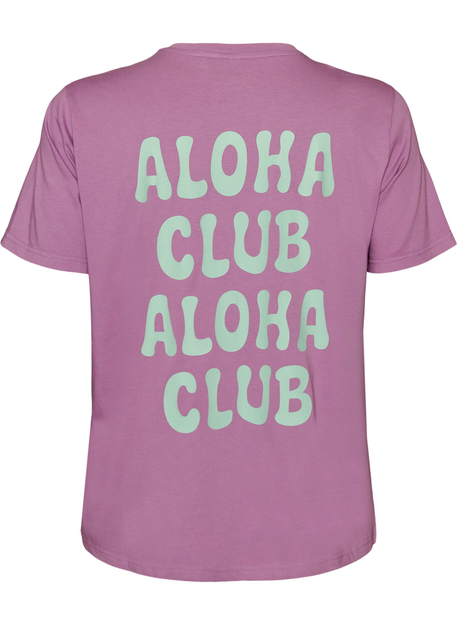 ZizziT-shirt en coton biologique avec impression au dos, Rose, Packshot image number 1