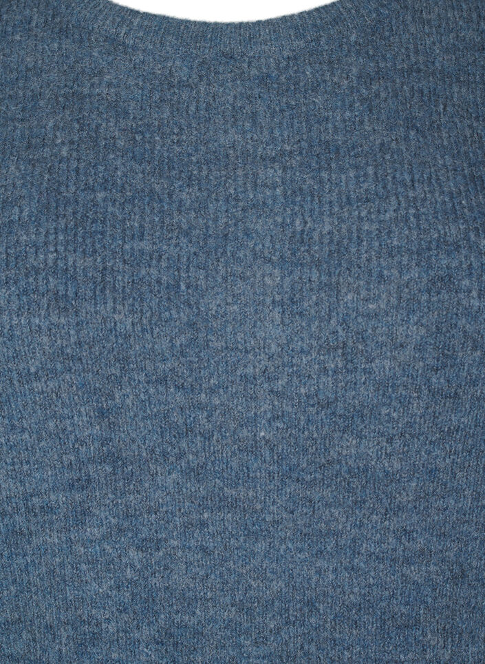 Melange-Pullover mit Rundhalsausschnitt, Bering Sea Mel., Packshot image number 2