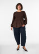 Blouse avec smocks et manches longues, Marron, Model image number 1