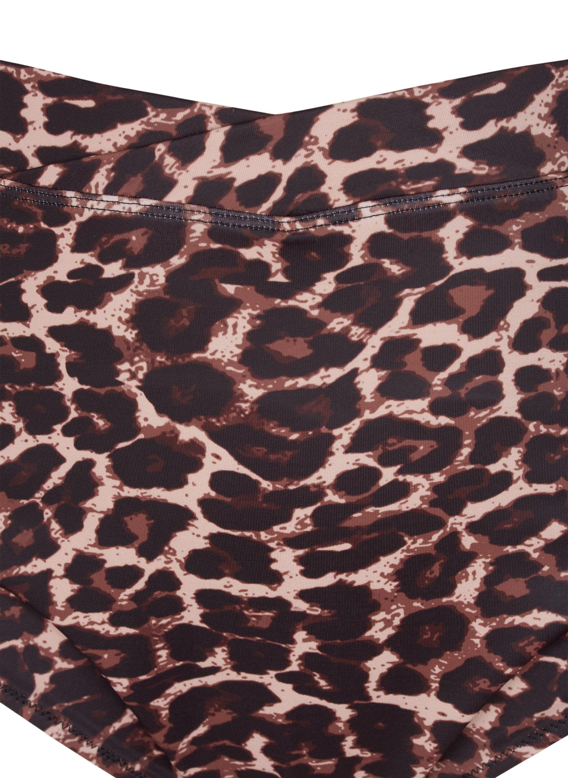 Zizzi Bikini-Hose mit Print und hoher Taille, Autentic Leopard, Packshot image number 2
