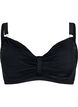 Bikini-BH mit B&uuml;gel und Drapierung, Schwarz, Packshot image number 0