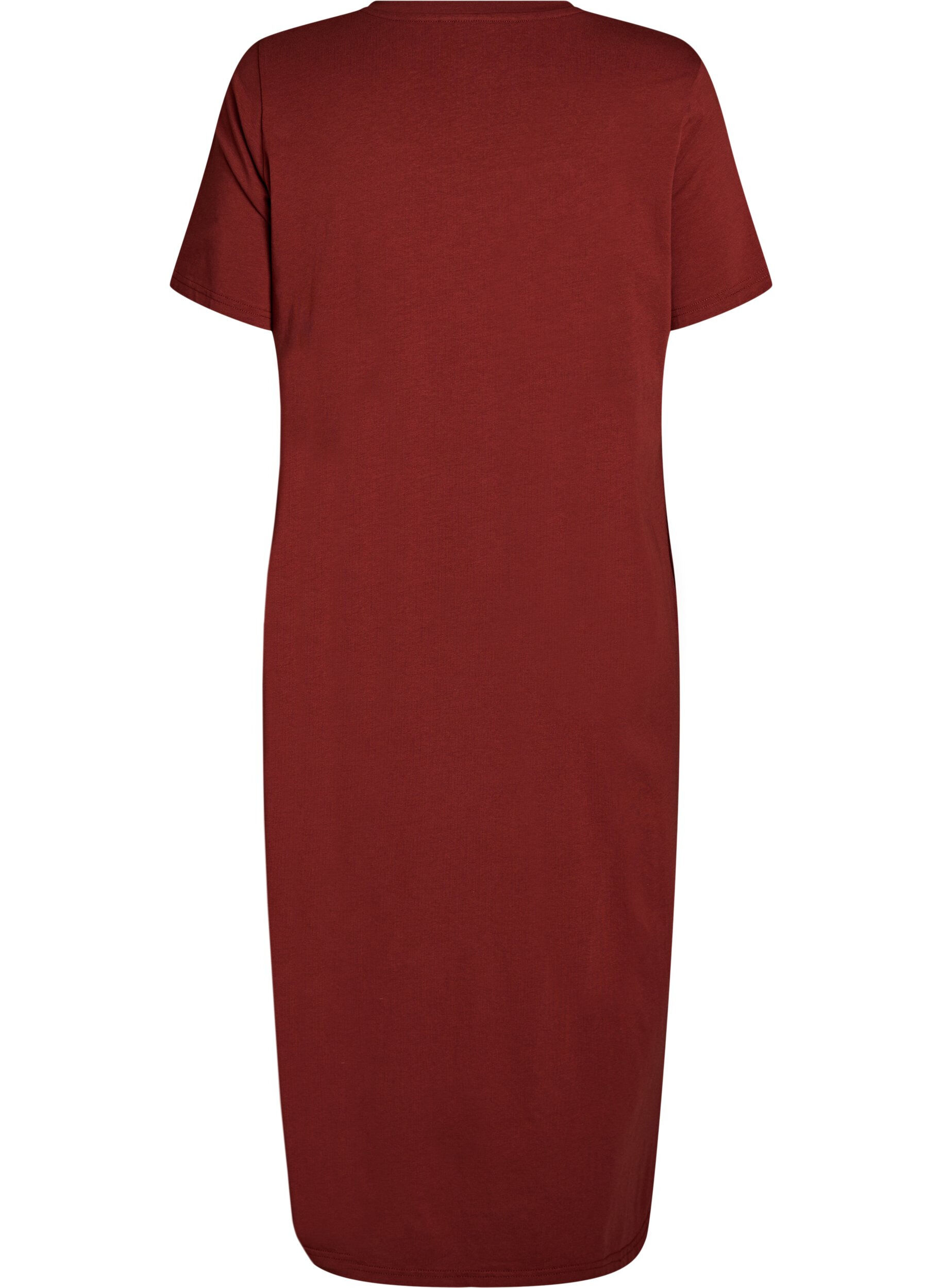 Zizzi Midi-T-Shirtkleid mit V-Ausschnitt., 0426, Packshot image number 1