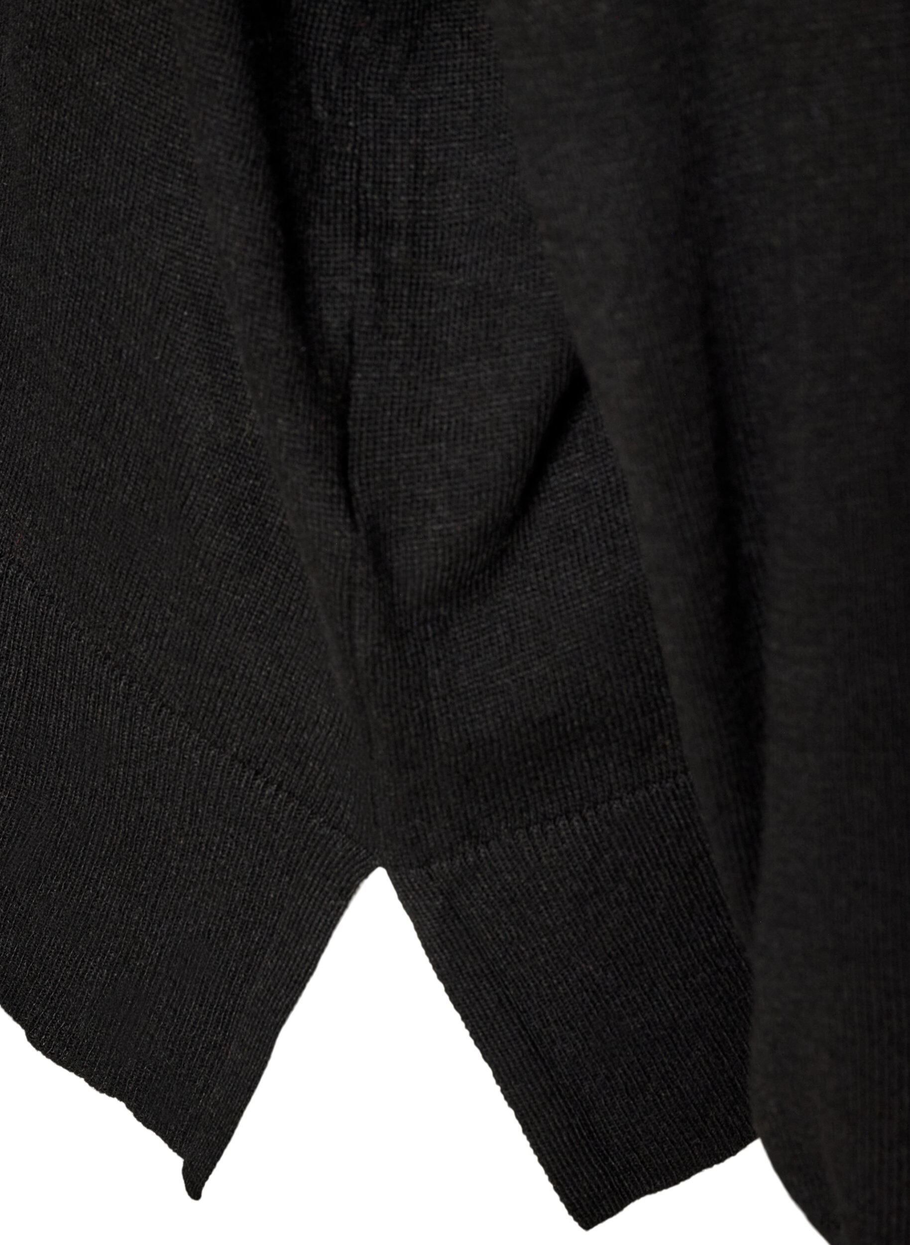 ZizziPull &agrave; col roul&eacute; &agrave; coupe ample, Noir, Packshot image number 3