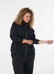 Cardigan sweat avec col montant et zip, Noir, Model image number 0