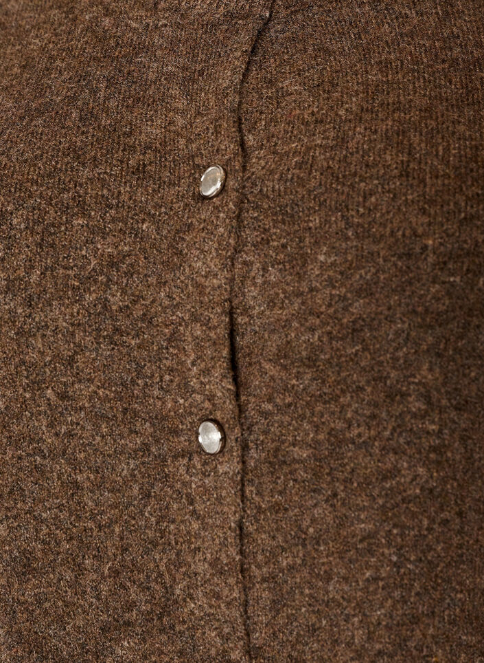 Cardigan en maille avec manches courtes, Marron, Packshot image number 2