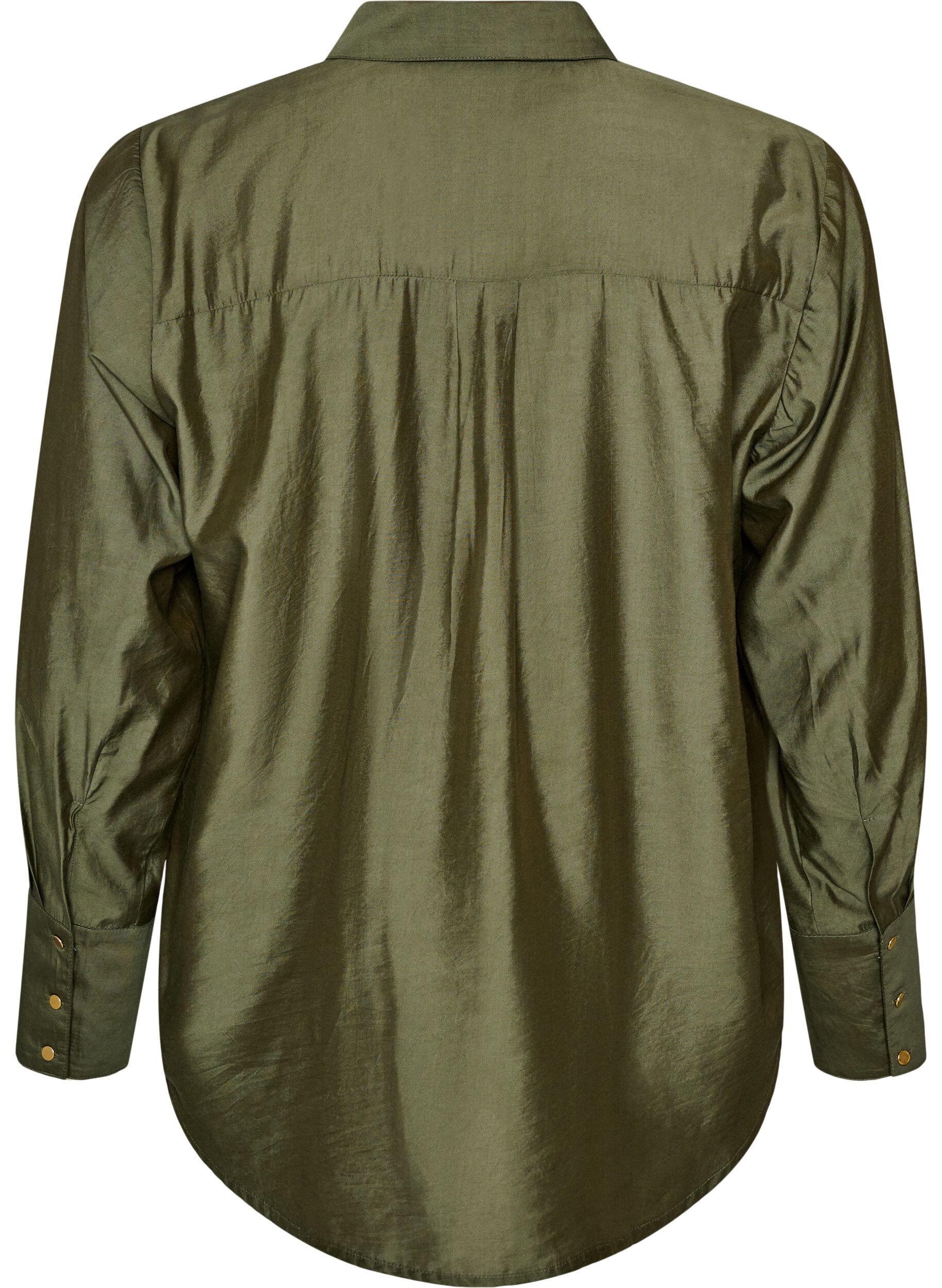 ZizziBluse aus Viskose mit goldenen Kn&ouml;pfen, Gr&uuml;n, Packshot image number 1
