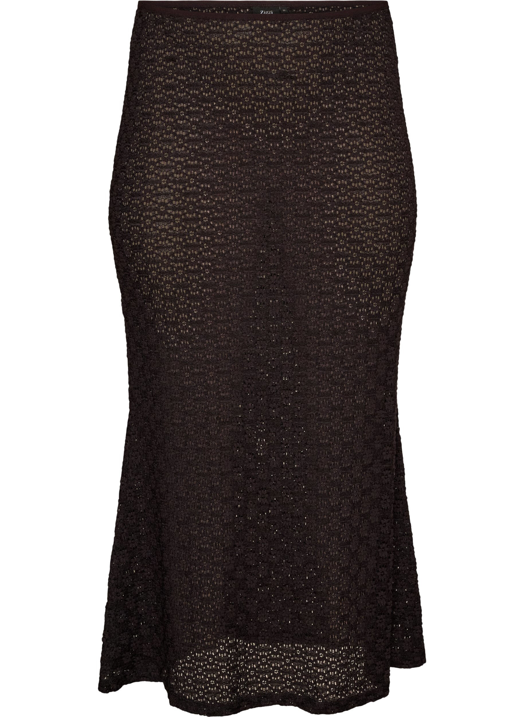ZizziJupe maxi avec motif &agrave; &oelig;illets, Noir, Packshot image number 0