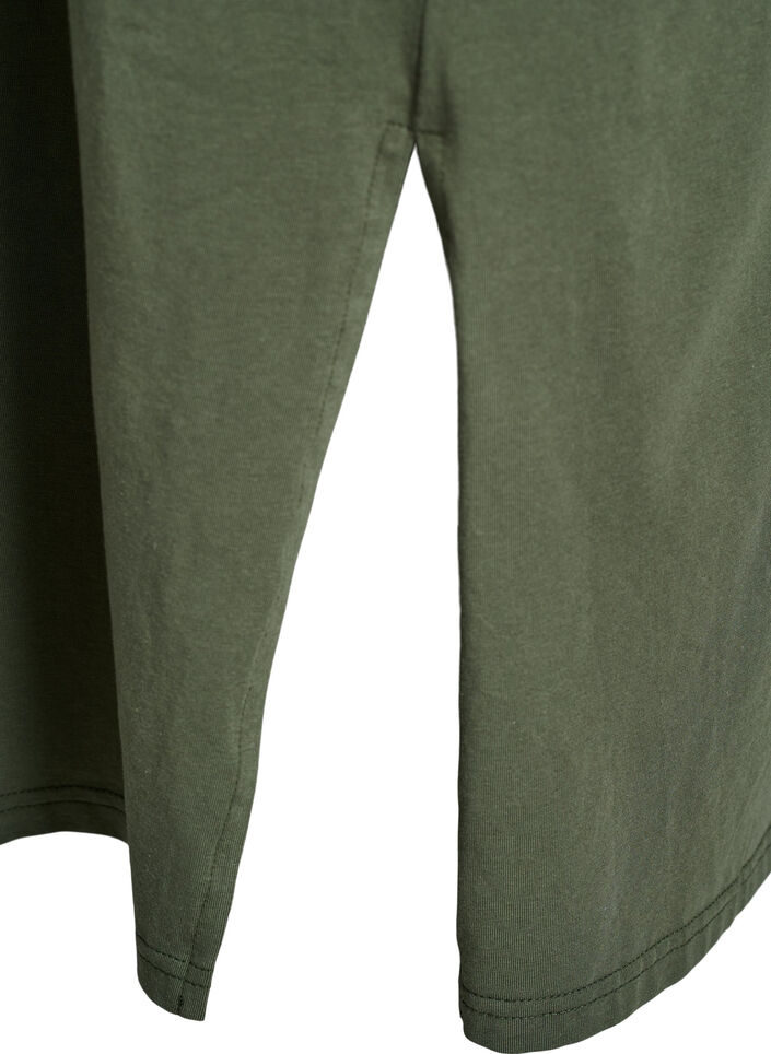 Robe T-shirt midi avec col en V, Vert, Packshot image number 3