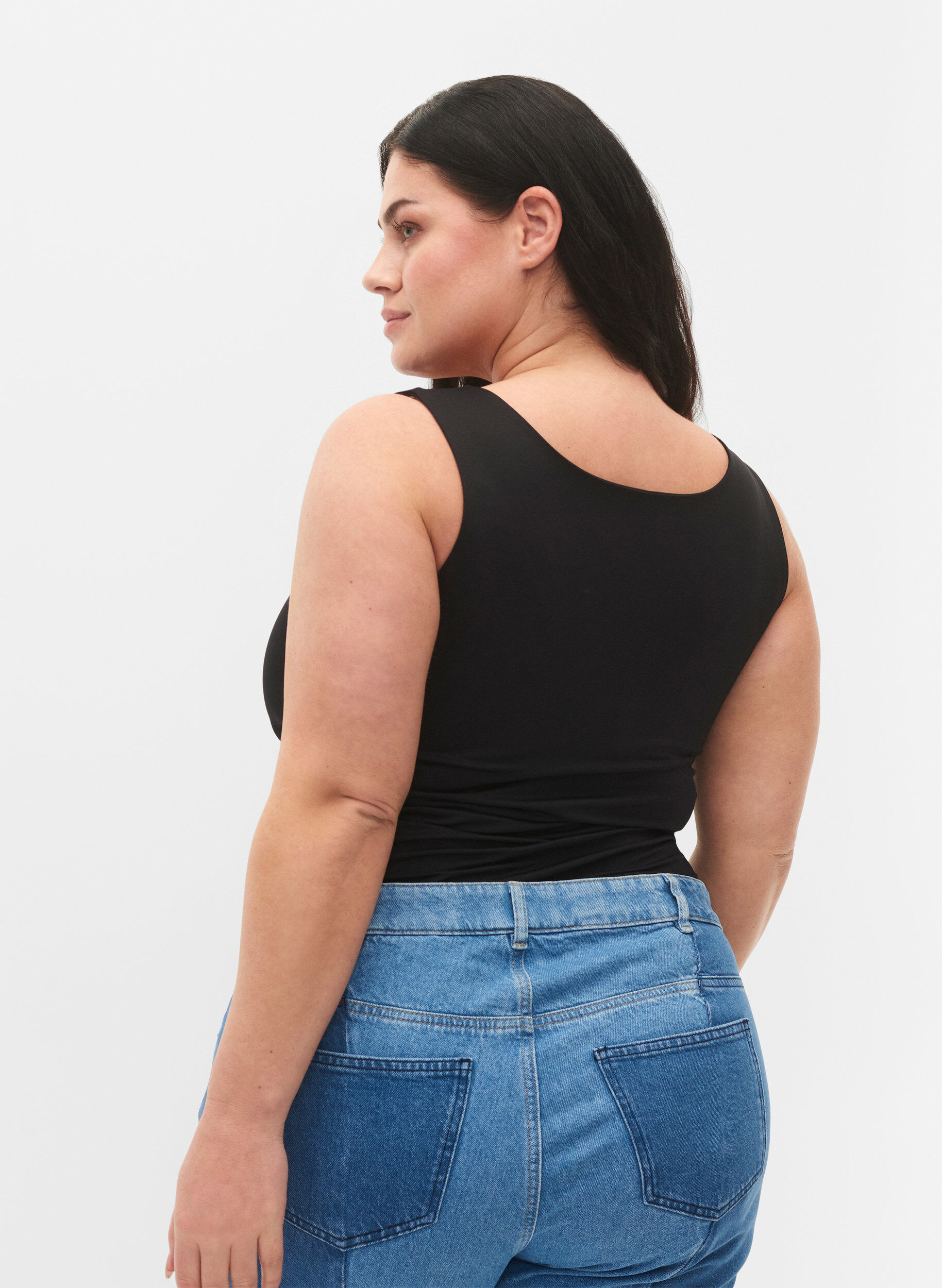 Zizzi Haut r&eacute;versible extensible, Black, Model image number 1