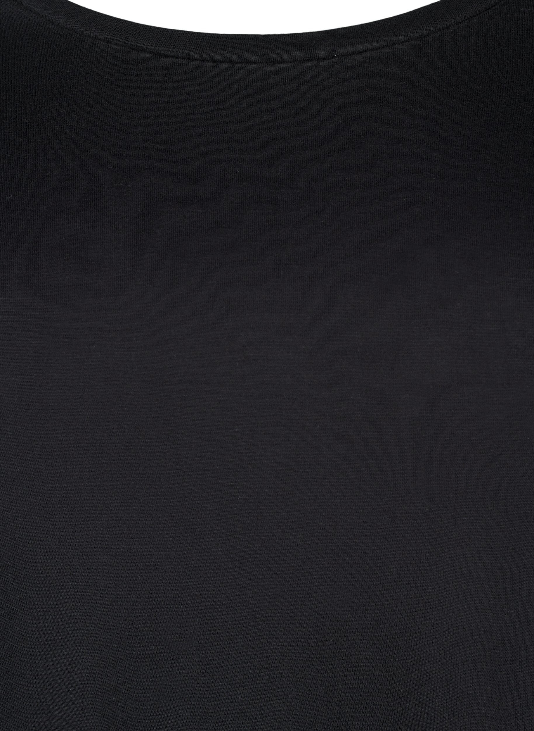 ZizziChemisier &agrave; manches longues en laine et viscose, Noir, Packshot image number 2