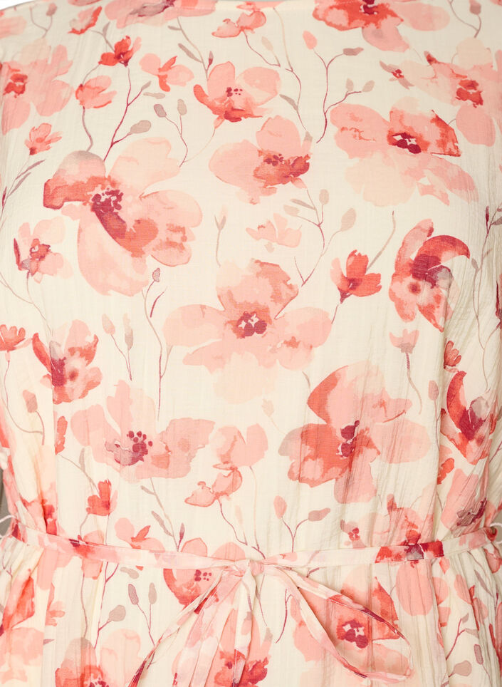 Kn&ouml;chellanges Kleid mit Fl&uuml;gel&auml;rmeln und Bindeg&uuml;rtel, Rot, Packshot image number 2