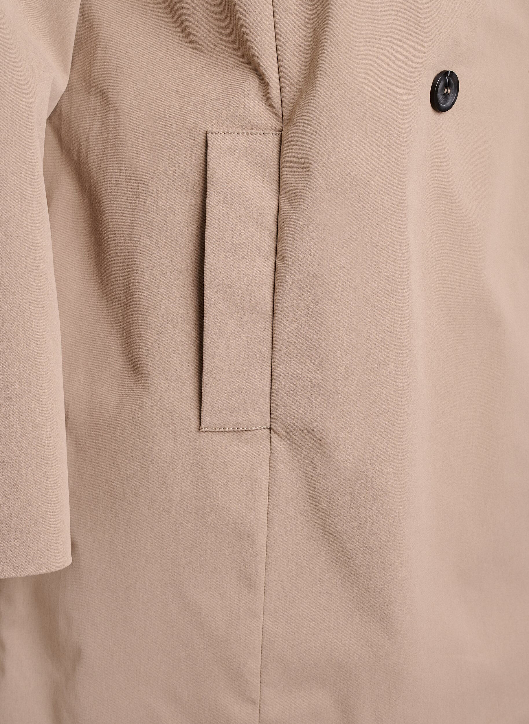 Zizzi Veste de printemps hydrofuge avec coupe en A, Gris, Packshot image number 3