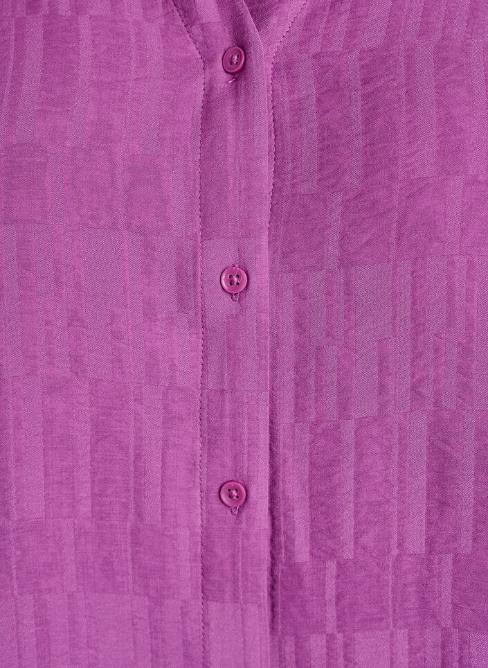 Chemise ample avec texture et col en V, Violet, Packshot image number 2