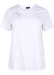 T-shirt en coton biologique avec nœud, Bright White, Packshot image number 0