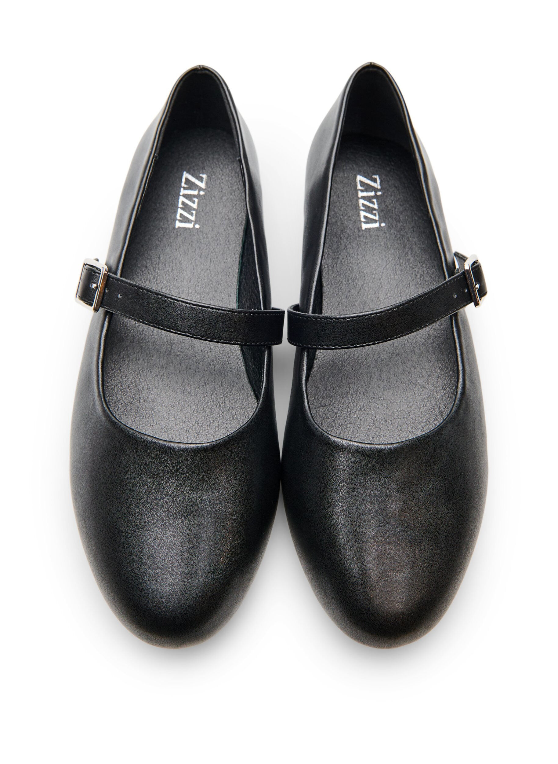 ZizziBallerine en similicuir avec bride, Noir, Packshot image number 3