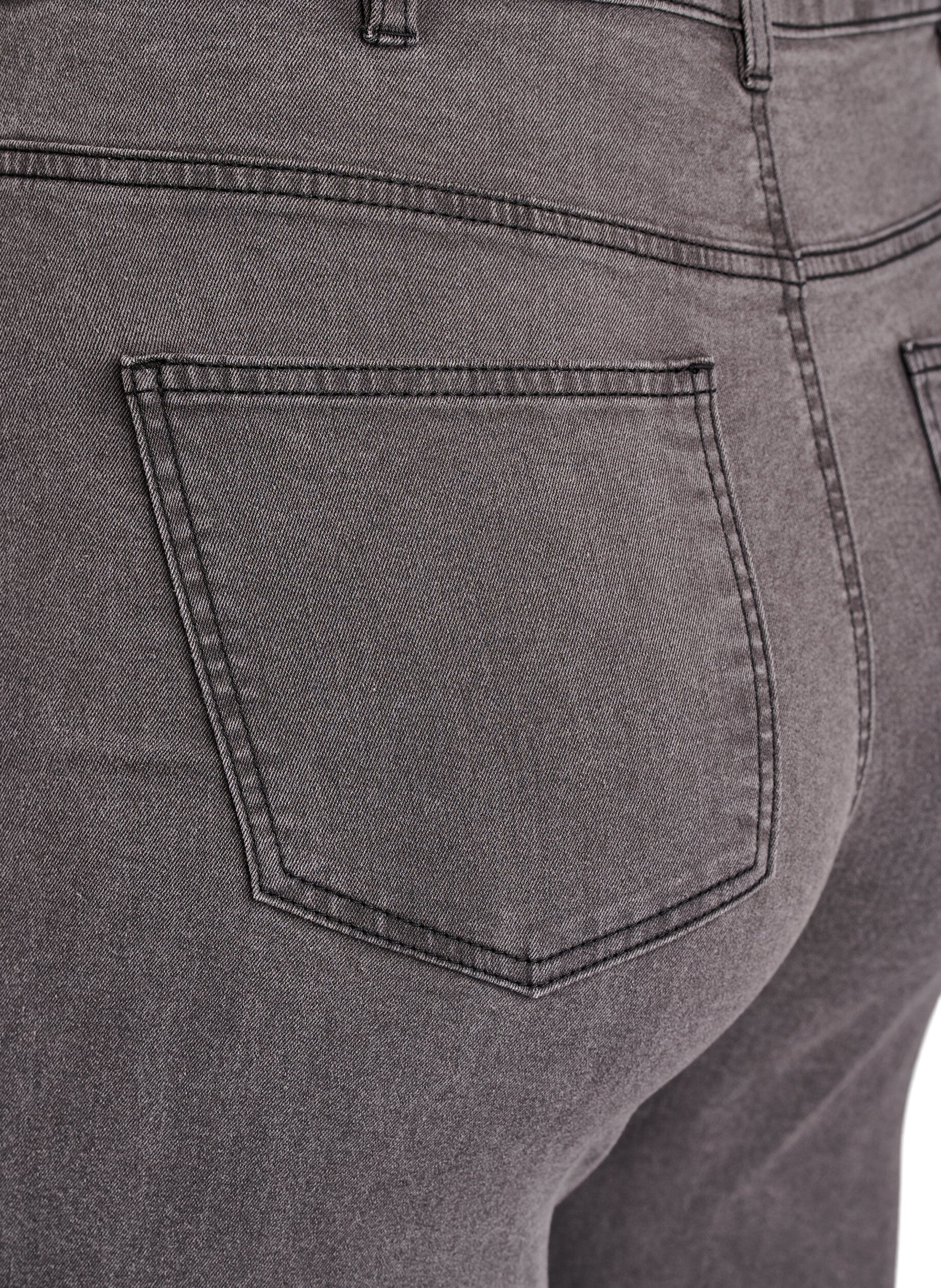 ZizziAmy Super Slim Fit Jeans mit hoher Taille, Grau, Packshot image number 3